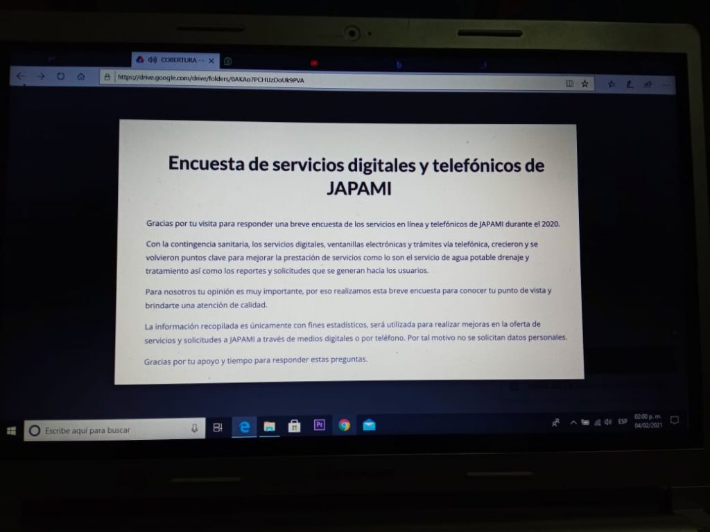 EVALÚAN SERVICIOS Y TRÁMITES CON ENCUESTA DIGITAL