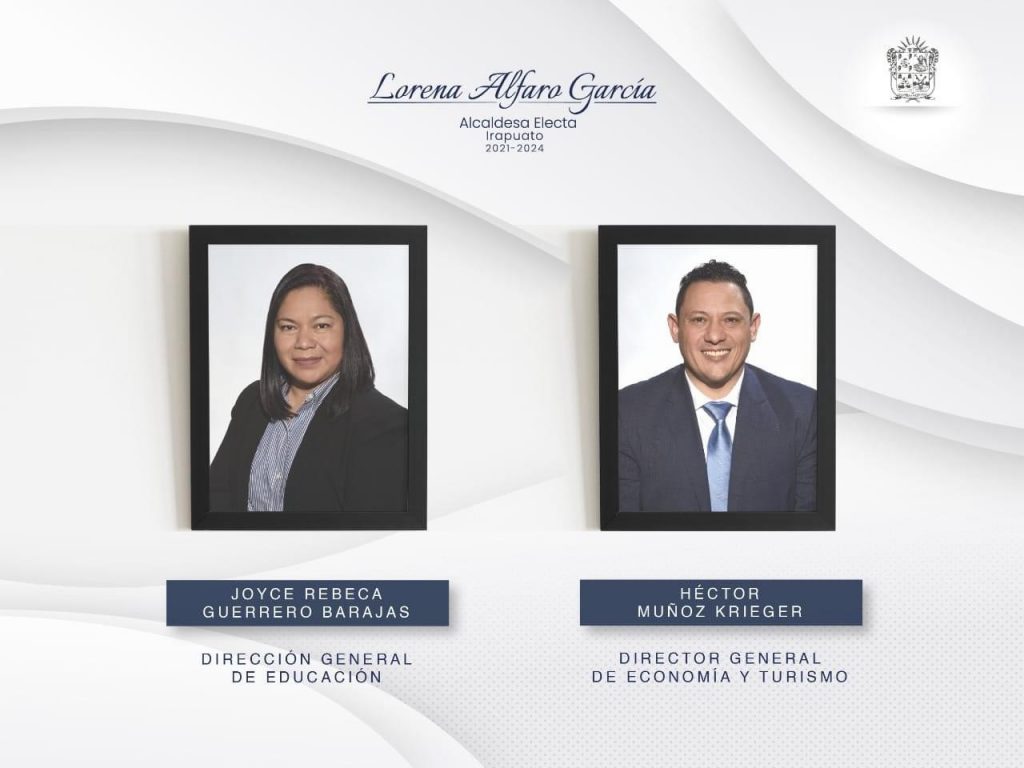 Revela Lorena Alfaro los nombramientos  de dos directores generales