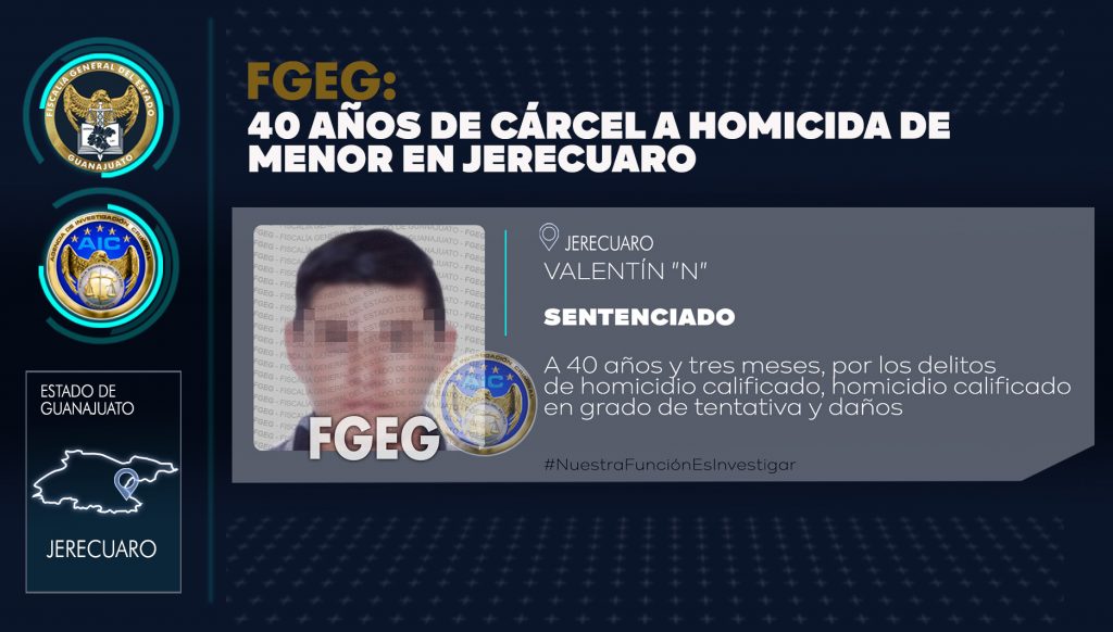 Es enviado a la cárcel homicida de una menor en Jerécuaro, lo sentenciaron a 40 años y 3 meses de prisión