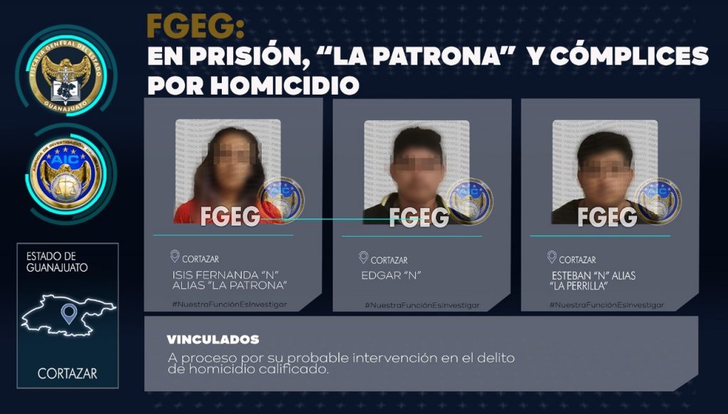 Cae “La Patrona”, una mujer integrante de grupo delictivo que lideraba célula de choque en Cortazar