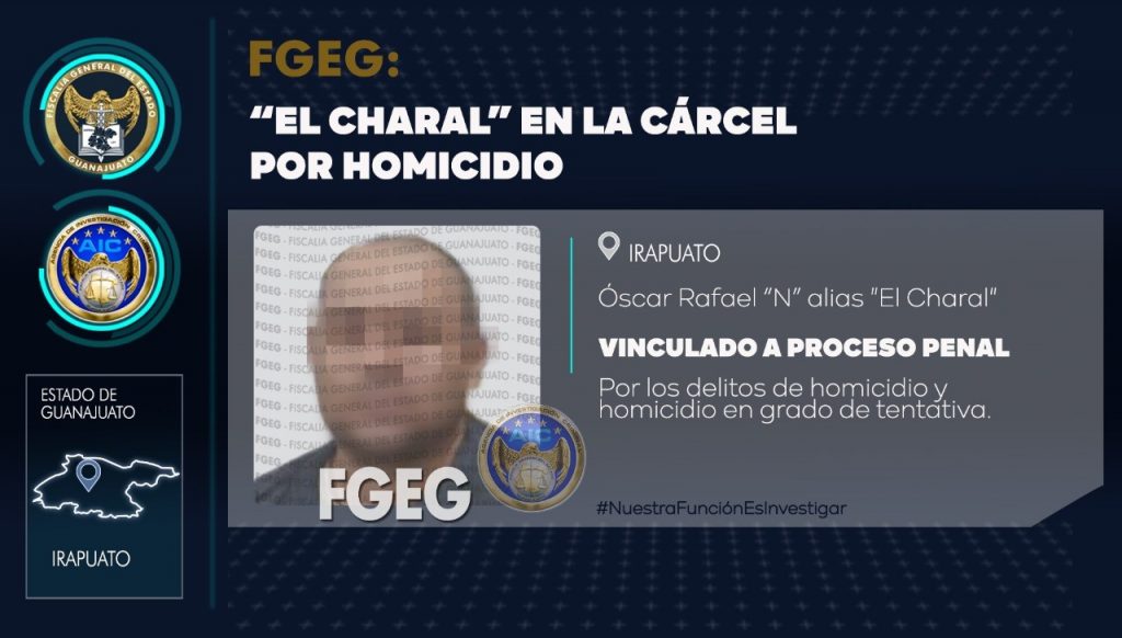 ÓSCAR RAFAEL “N” alias “El Charal”, permanecerá en la cárcel vinculado a proceso penal por homicidio y homicidio en grado de tentativa