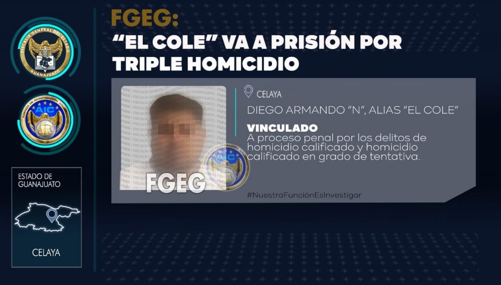 La FGEG esclarece triple homicidio ocurrido en Celaya