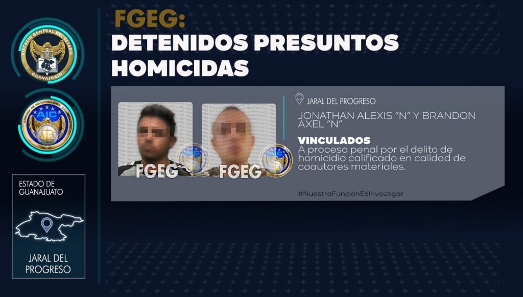 Detenidos dos sujetos que irrumpieron en un velorio en Jaral del Progreso y asesinaron a cuatro personas