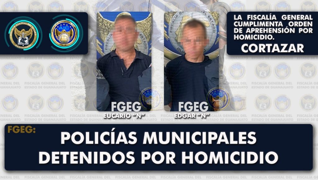 Dos policías municipales de Cortazar han sido detenidos por homicidio
