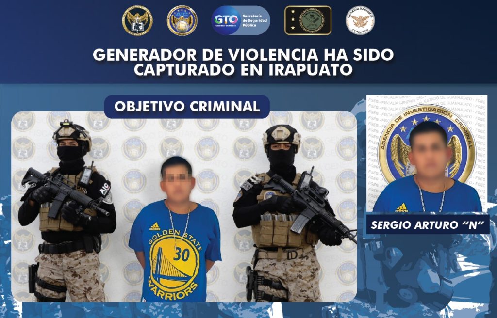 Es detenido «EL DIABLO», ejecutor de violencia en Irapuato