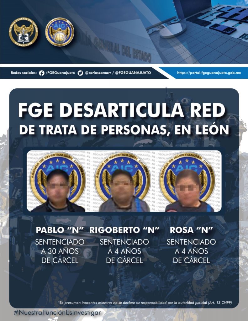 La Fiscalía General del Estado desarticuló una red de trata de personas en León