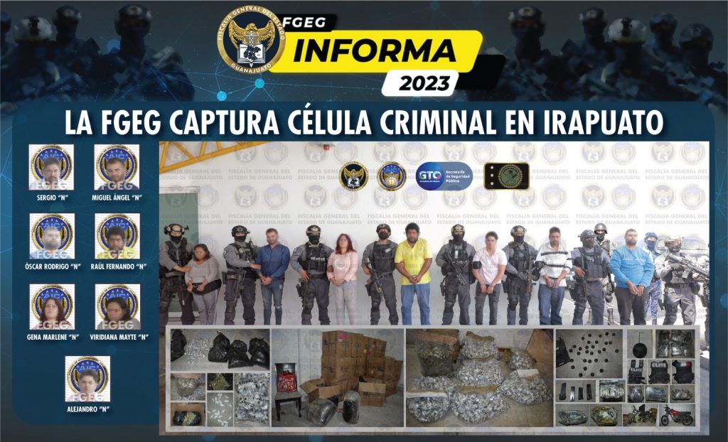 Siete criminales de Jalisco son capturados en Irapuato