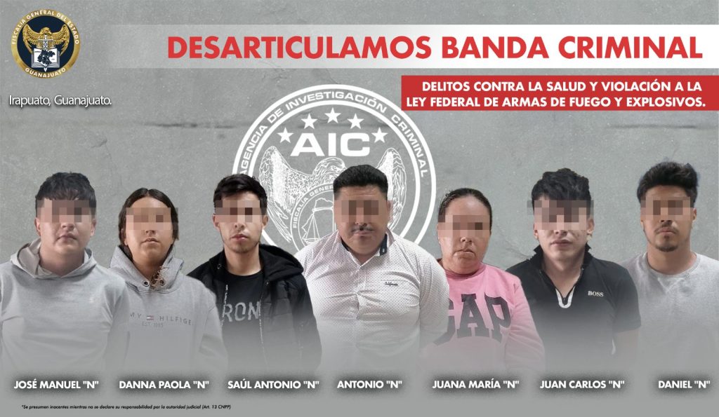 Detienen a 7 criminales en Irapuato